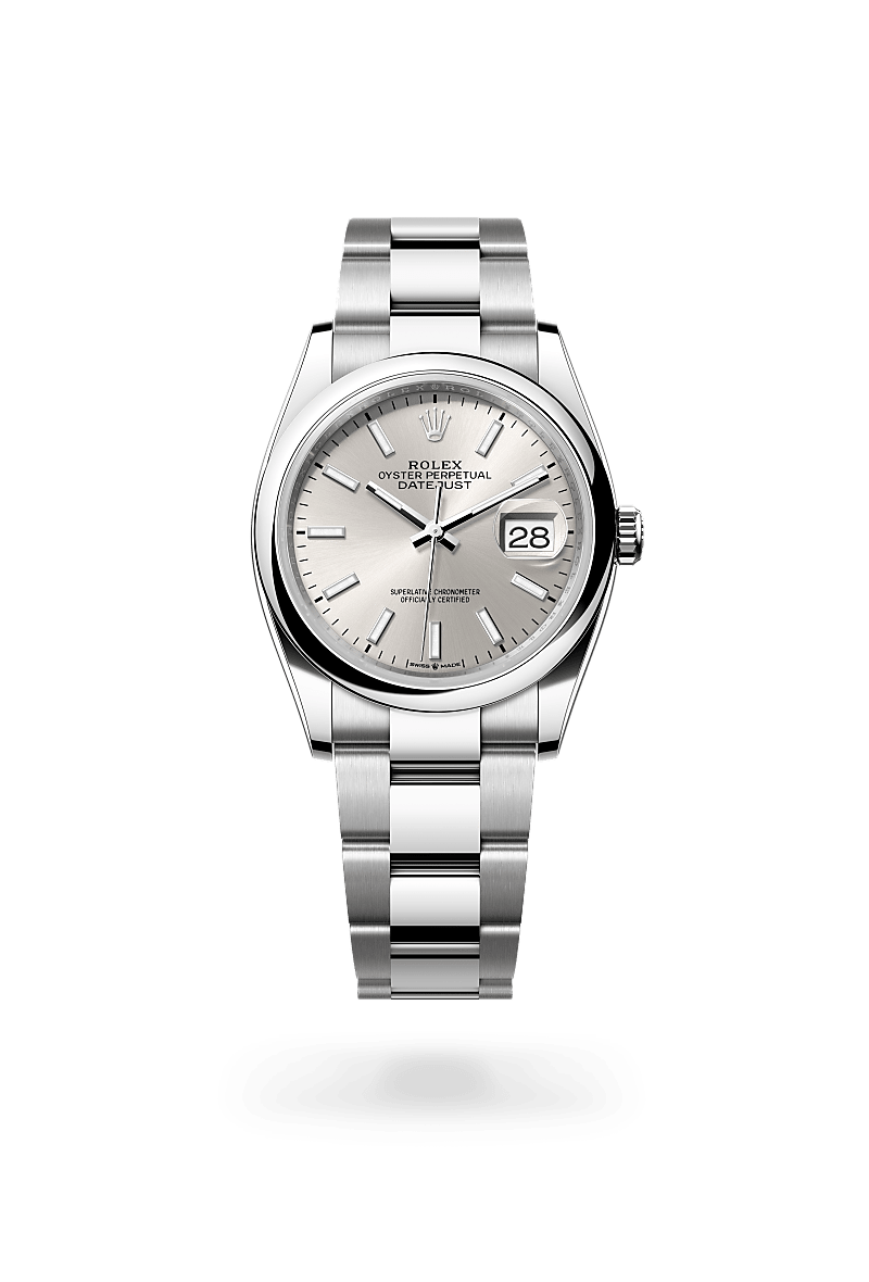 오이스터스틸 소재의 롤렉스 DATEJUST 정면, M126200-0002 - 나우워치