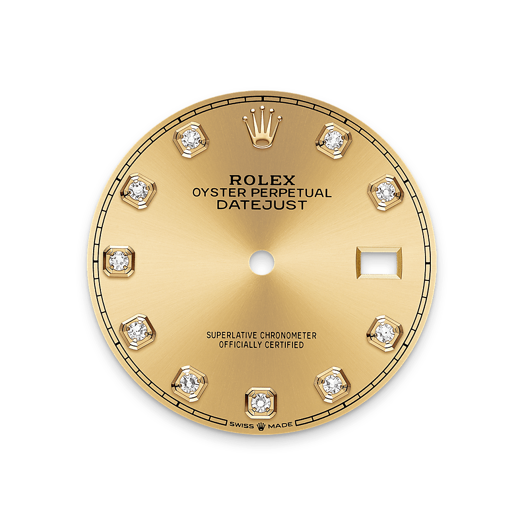 rolex Datejust 36 dial in Yellow Rolesor - combination of Oystersteel and yellow gold, M126233-0018 - Nowwatch