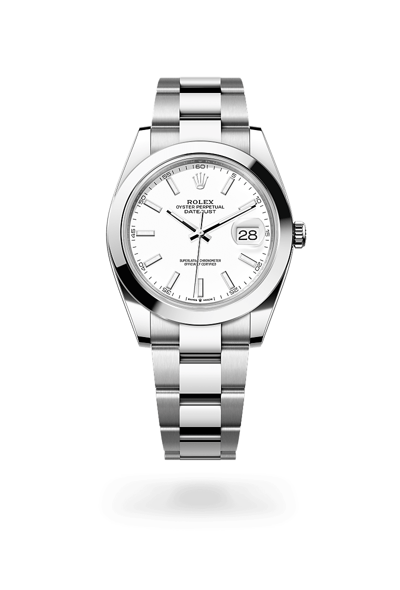 오이스터스틸 소재의 롤렉스 DATEJUST 정면, M126300-0005 - 나우워치