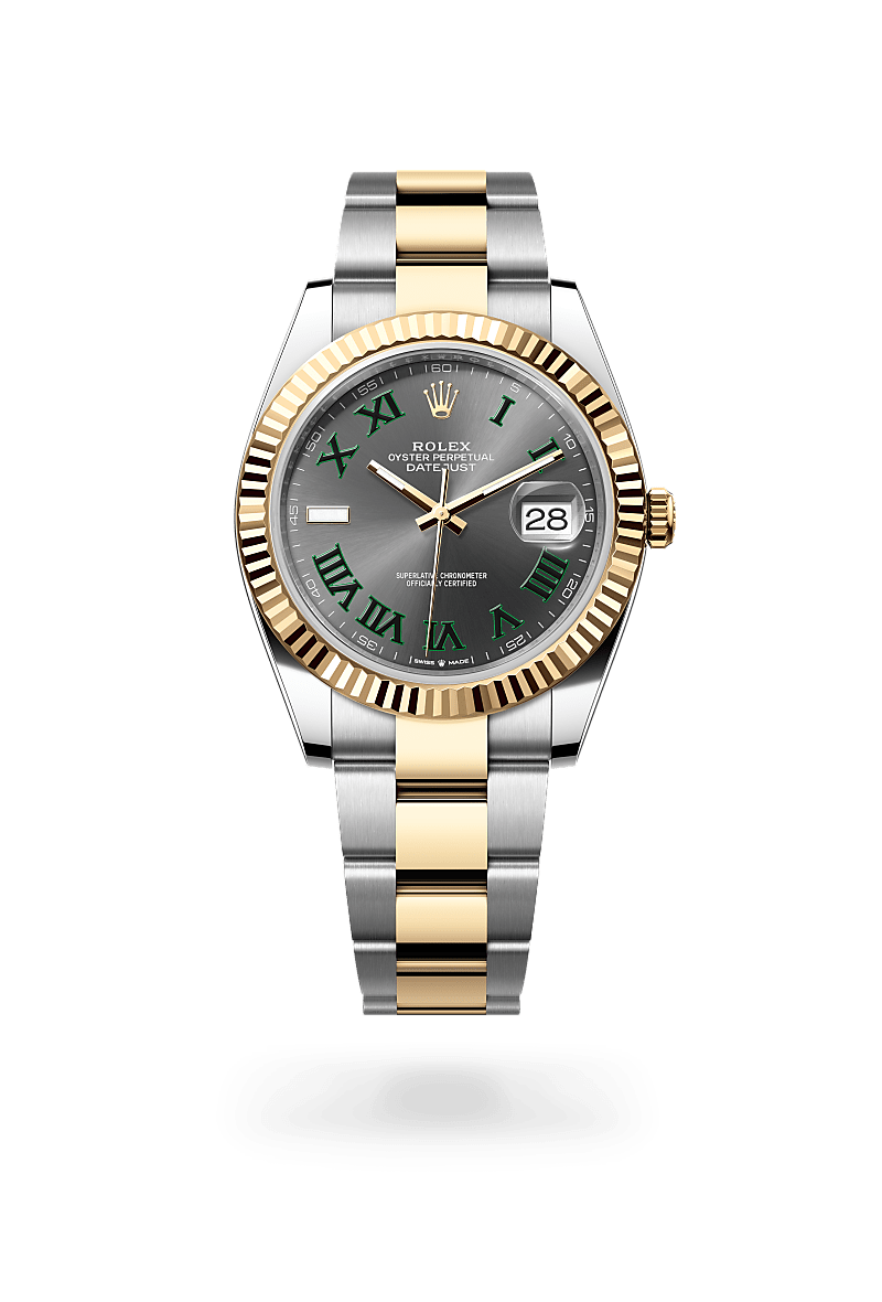 옐로우 롤레조 – 오이스터스틸과 옐로우 골드의 조합 소재의 롤렉스 DATEJUST 정면, M126333-0019 - 나우워치