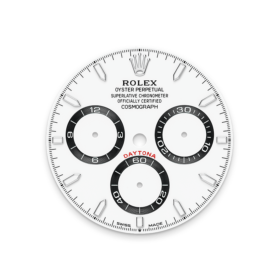 오이스터스틸 소재의 롤렉스 Cosmograph Daytona 다이얼, M126500LN-0001 - 나우워치