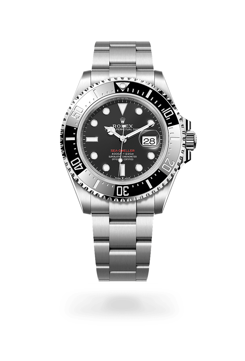 오이스터스틸 소재의 롤렉스 SEA-DWELLER 정면, M126600-0002 - 나우워치