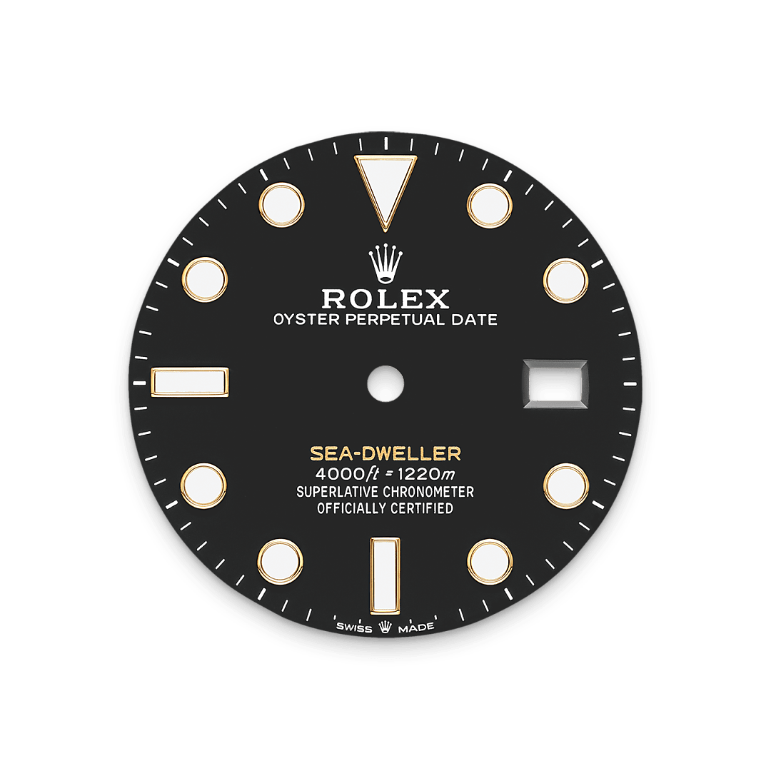 옐로우 롤레조 – 오이스터스틸과 옐로우 골드의 조합 소재의 롤렉스 Sea-Dweller 다이얼, M126603-0001 - 나우워치