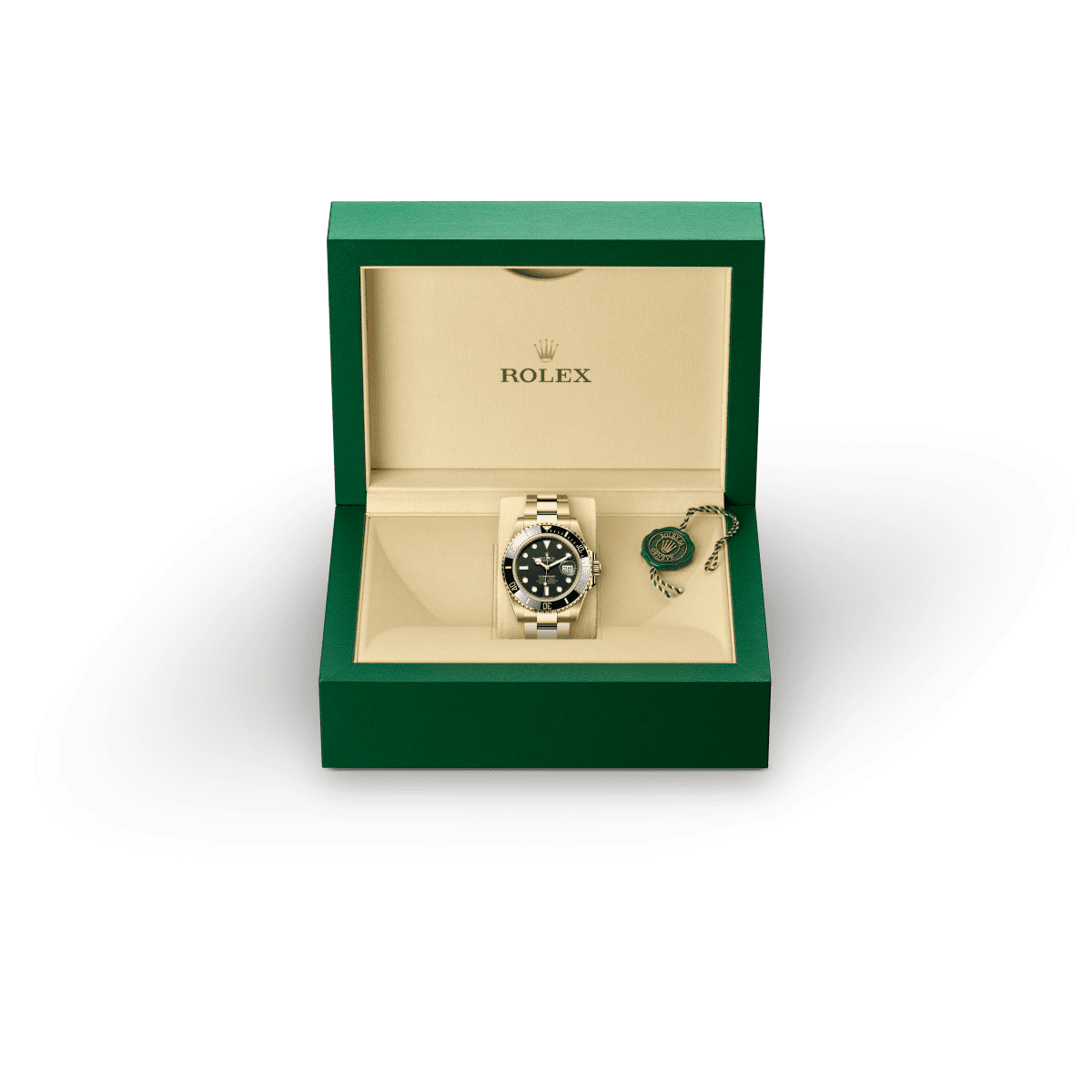 18캐럿 옐로우 골드 소재의 롤렉스 SUBMARINER, M126618LN-0002 - 나우워치