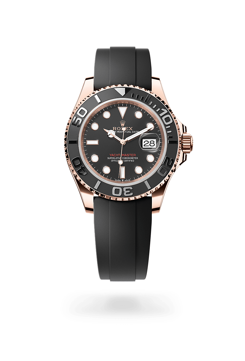 18캐럿 에버로즈 골드 소재의 롤렉스 YACHT-MASTER 정면, M126655-0002 - 나우워치