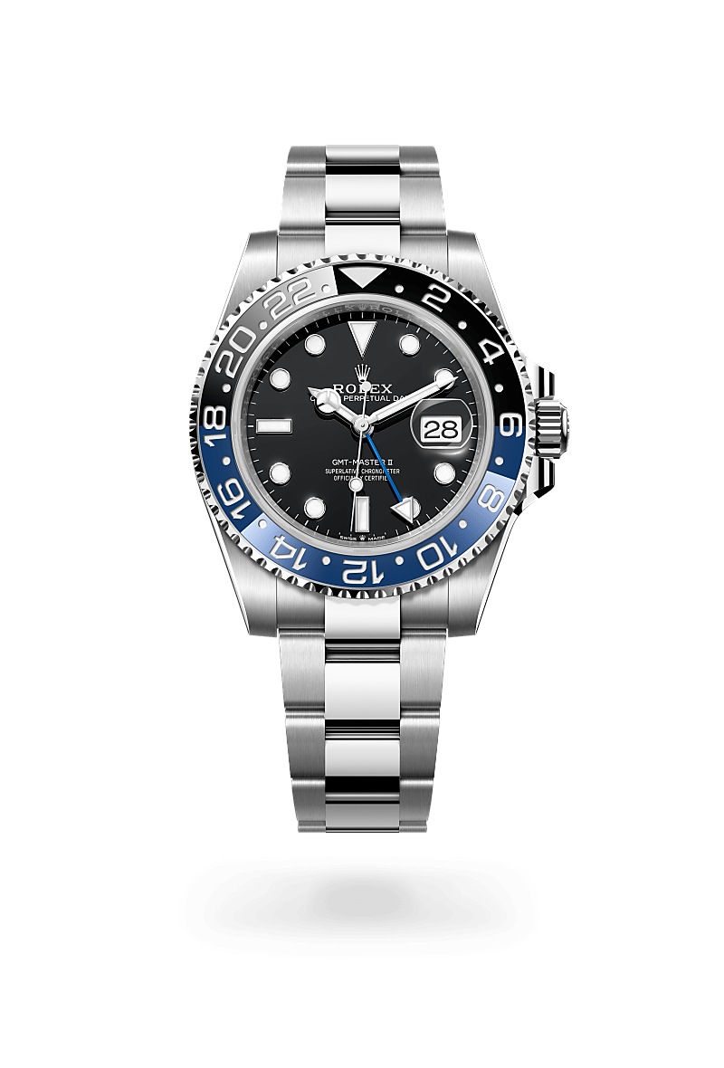 오이스터스틸 소재의 롤렉스 GMT-MASTER II 정면, M126710BLNR-0003 - 나우워치