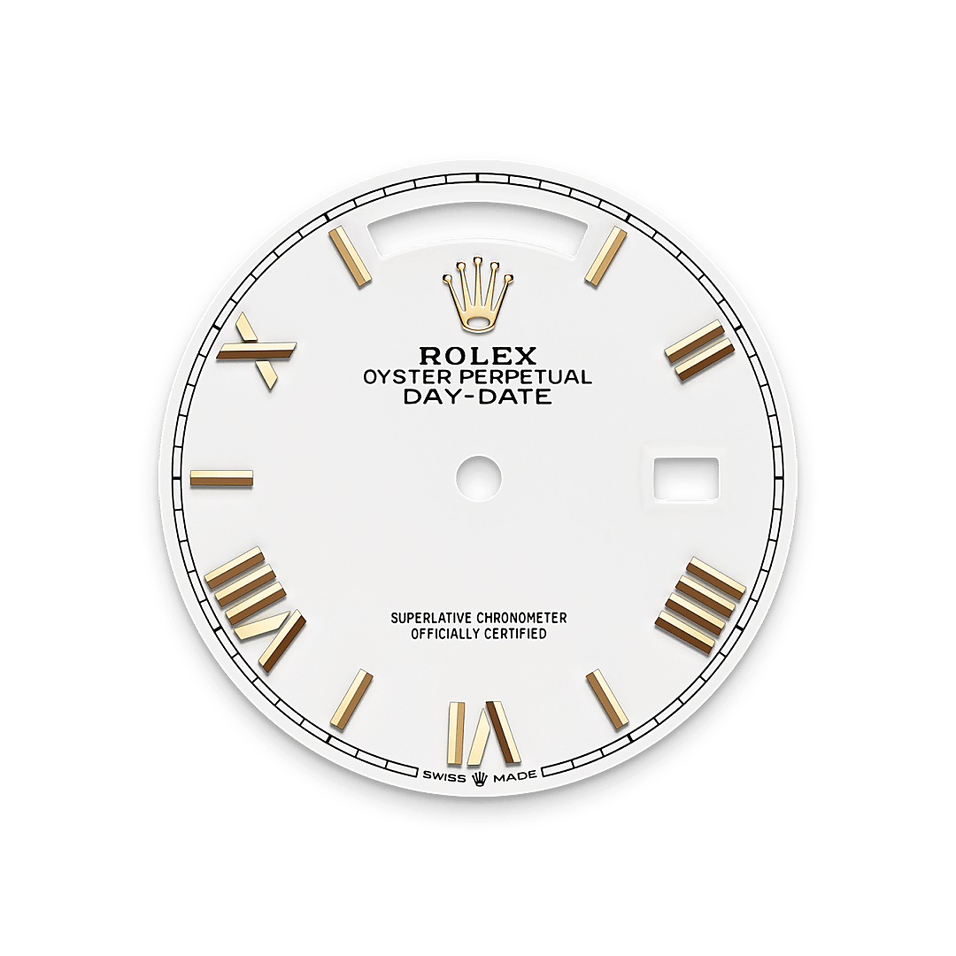 rolex Day-Date 36 dial in 18 ct yellow gold, M128238-0113 - Nowwatch