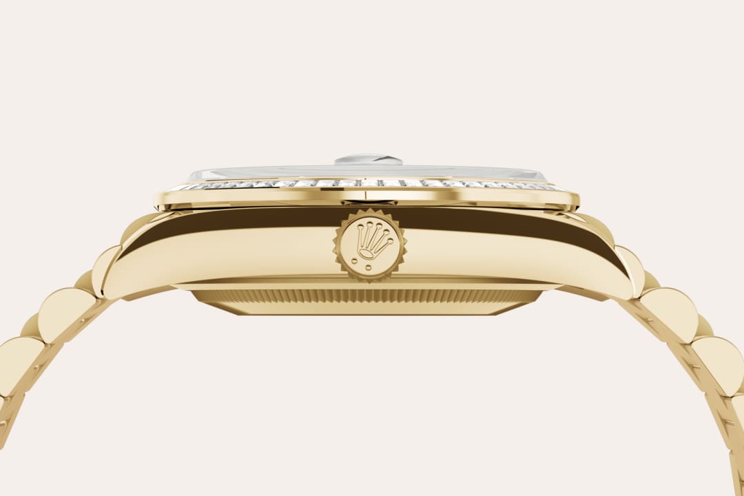 rolex Day-Date 36 material and crown  in 18 ct yellow gold, M128398TBR-0035 - Nowwatch