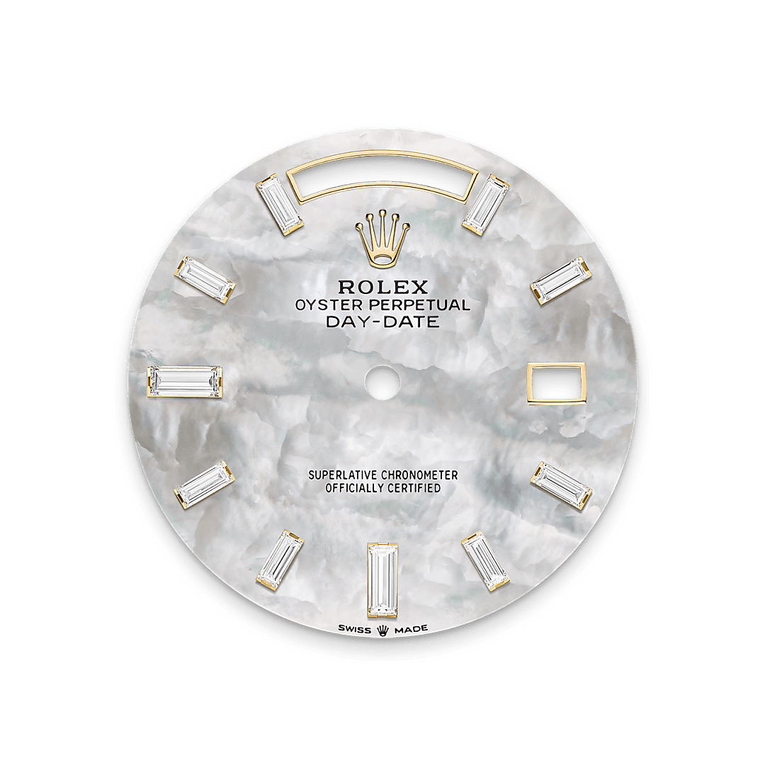 rolex Day-Date 40 dial in 18 ct yellow gold, M228238-0071 - Nowwatch