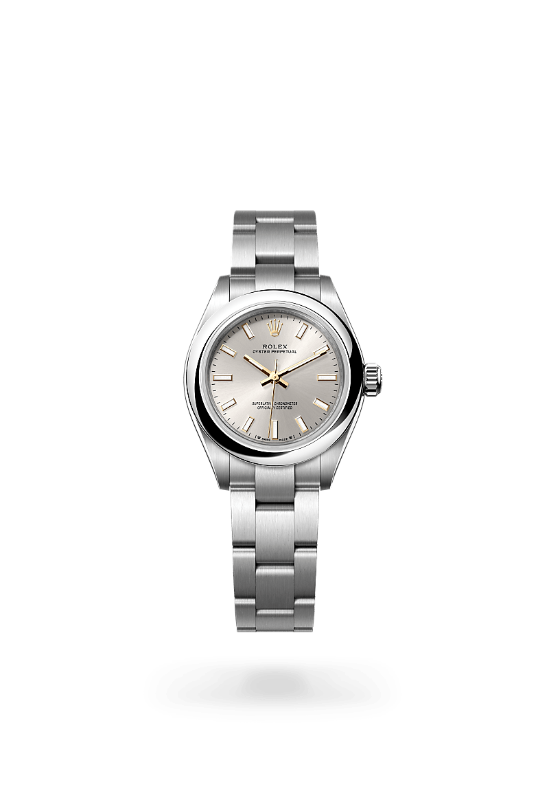 오이스터스틸 소재의 롤렉스 OYSTER PERPETUAL 정면, M276200-0001 - 나우워치