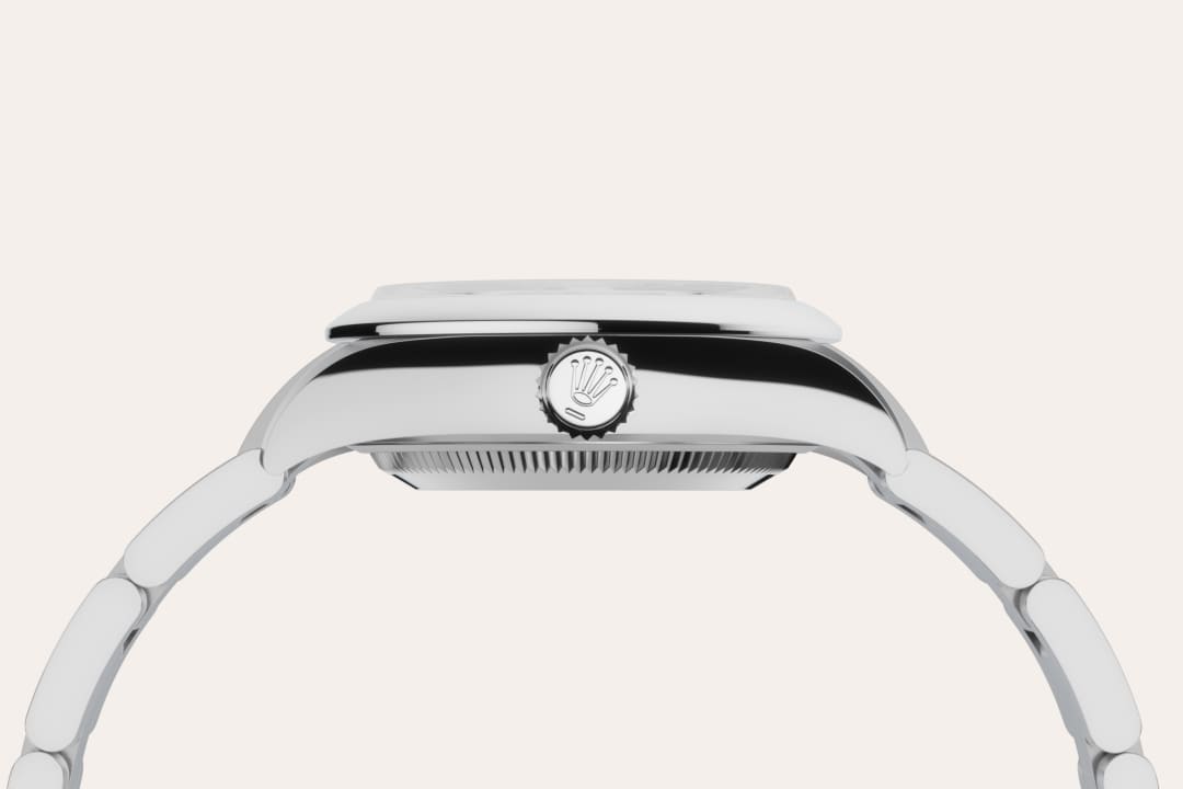 오이스터스틸 소재의 롤렉스 Oyster Perpetual 28 소재 및 크라운, M276200-0001 - 나우워치