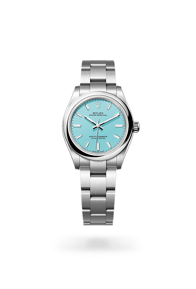 오이스터스틸 소재의 롤렉스 OYSTER PERPETUAL 정면, M277200-0007 - 나우워치