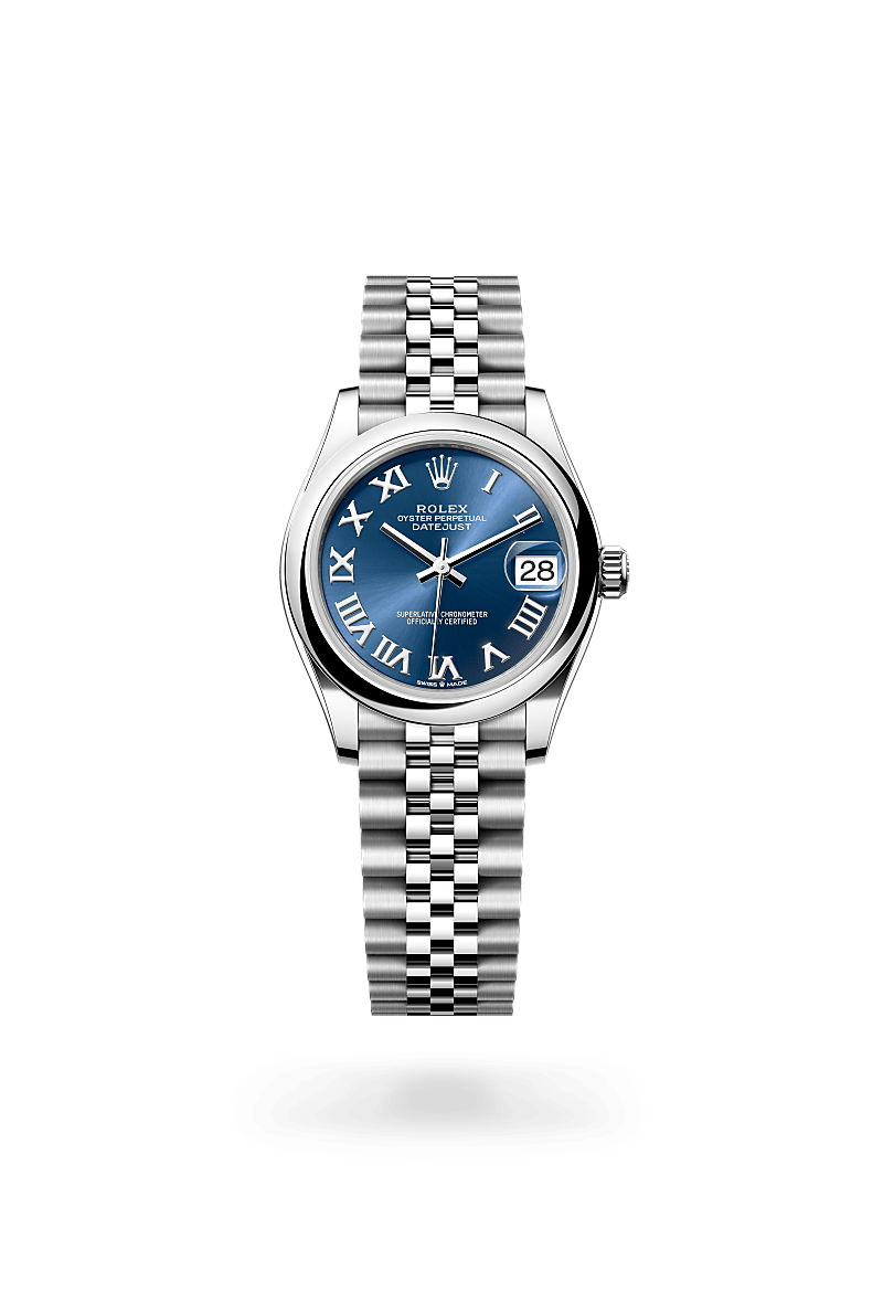 rolex DATEJUST front view in Oystersteel, M278240-0018 - Nowwatch