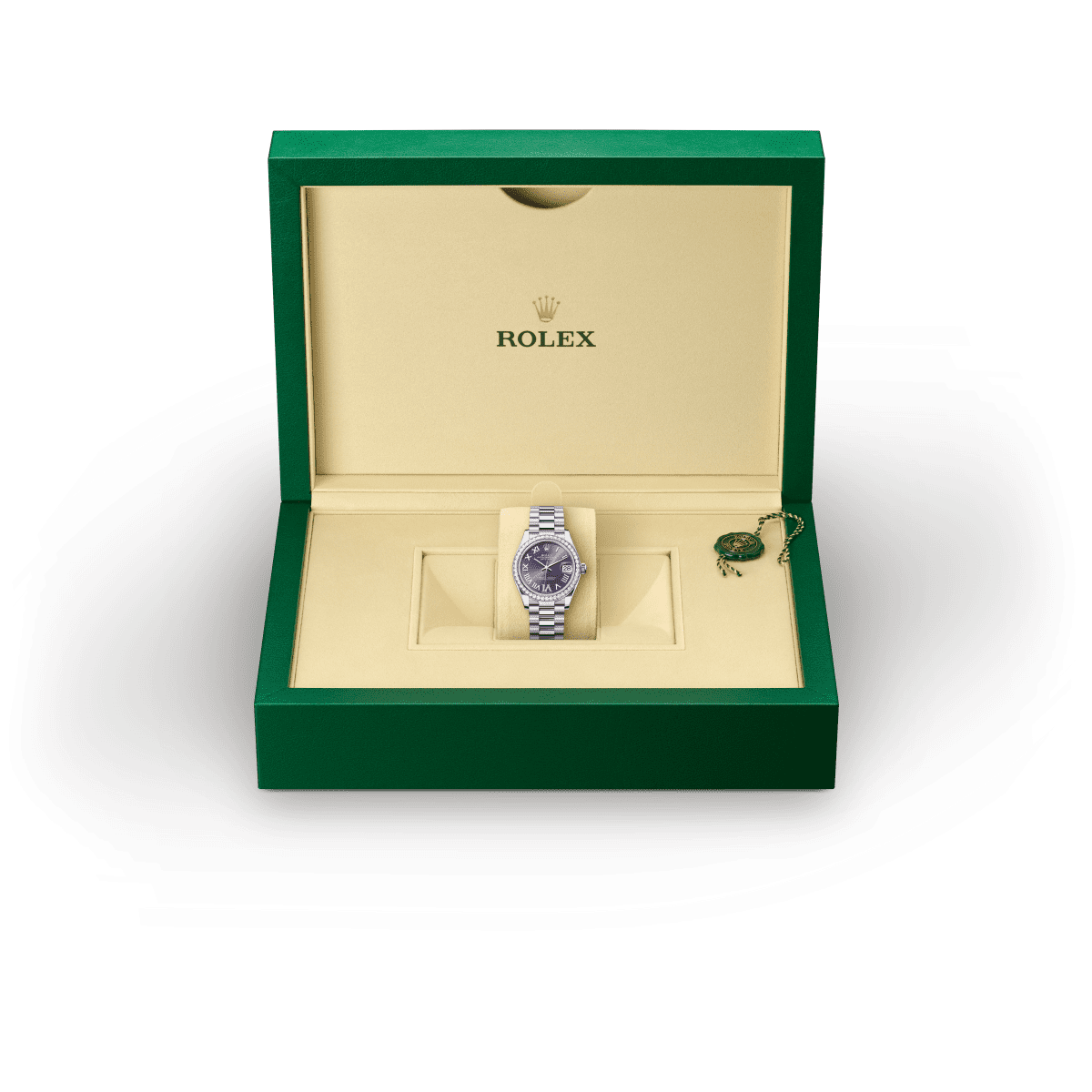 18캐럿 화이트 골드 소재의 롤렉스 DATEJUST, M278289RBR-0019 - 나우워치