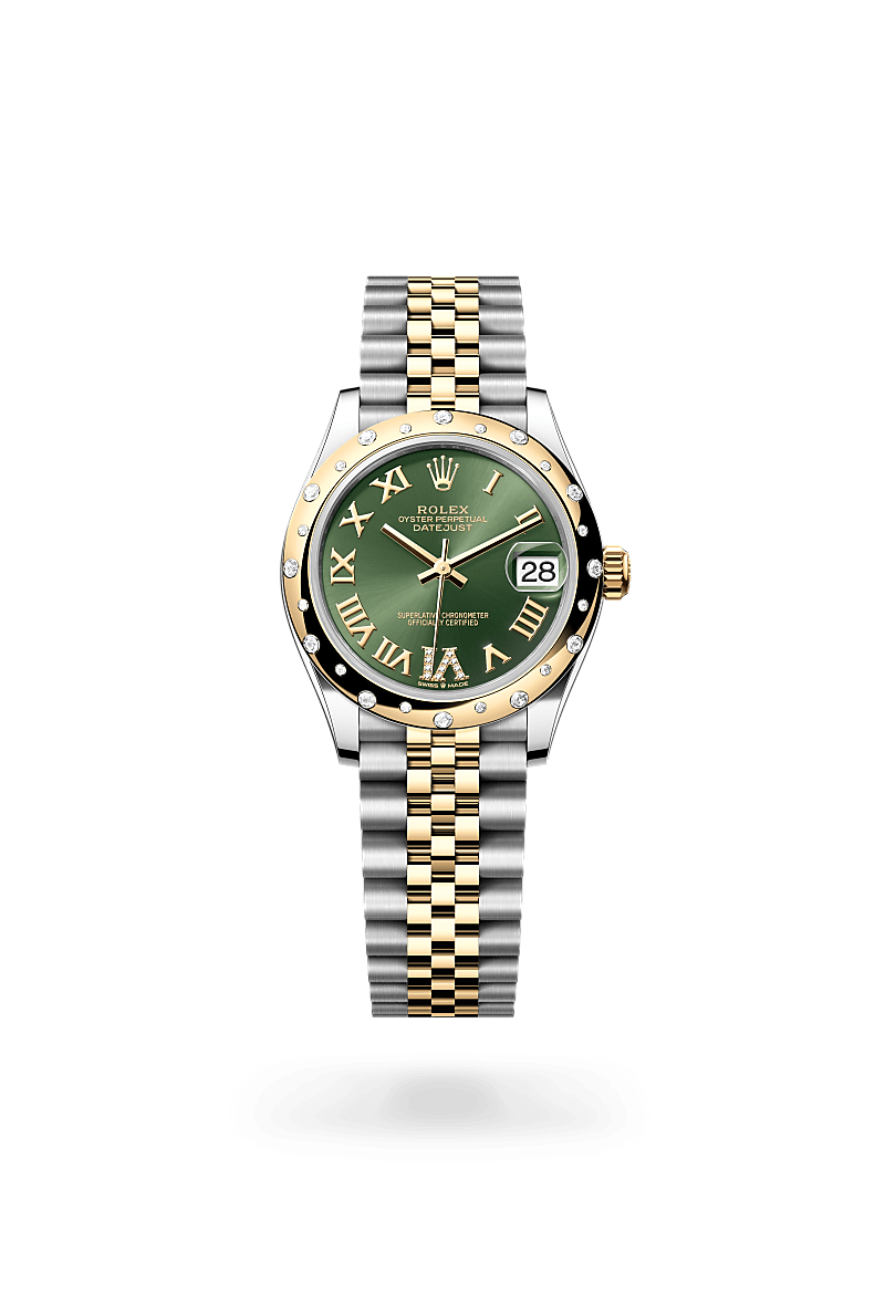 옐로우 롤레조 – 오이스터스틸과 옐로우 골드의 조합 소재의 롤렉스 DATEJUST 정면, M278343RBR-0016 - 나우워치