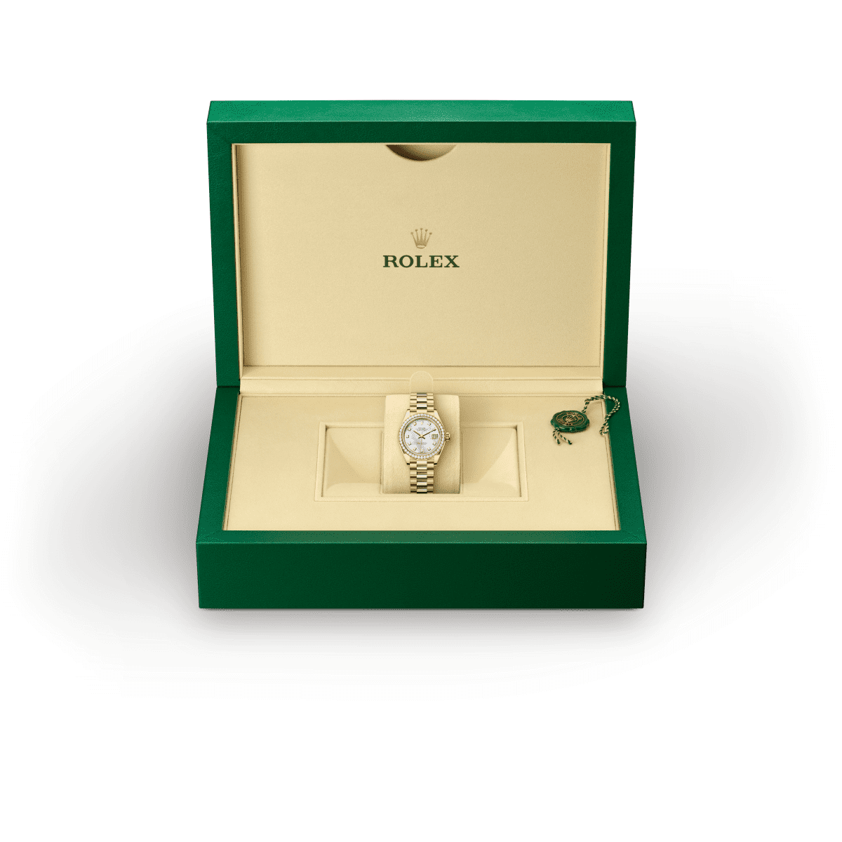 18캐럿 옐로우 골드 소재의 롤렉스 LADY-DATEJUST, M279138RBR-0015 - 나우워치