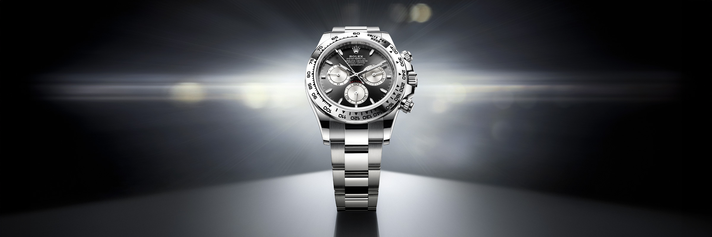 18캐럿 화이트 골드 소재의 롤렉스 COSMOGRAPH DAYTONA, M126509-0001 - 나우워치