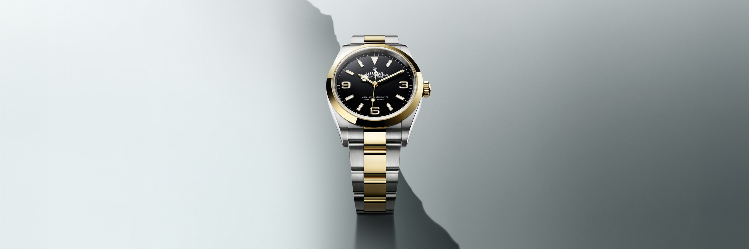 rolex EXPLORER in Yellow Rolesor - combination of Oystersteel and yellow gold, M124273-0001 - Nowwatch